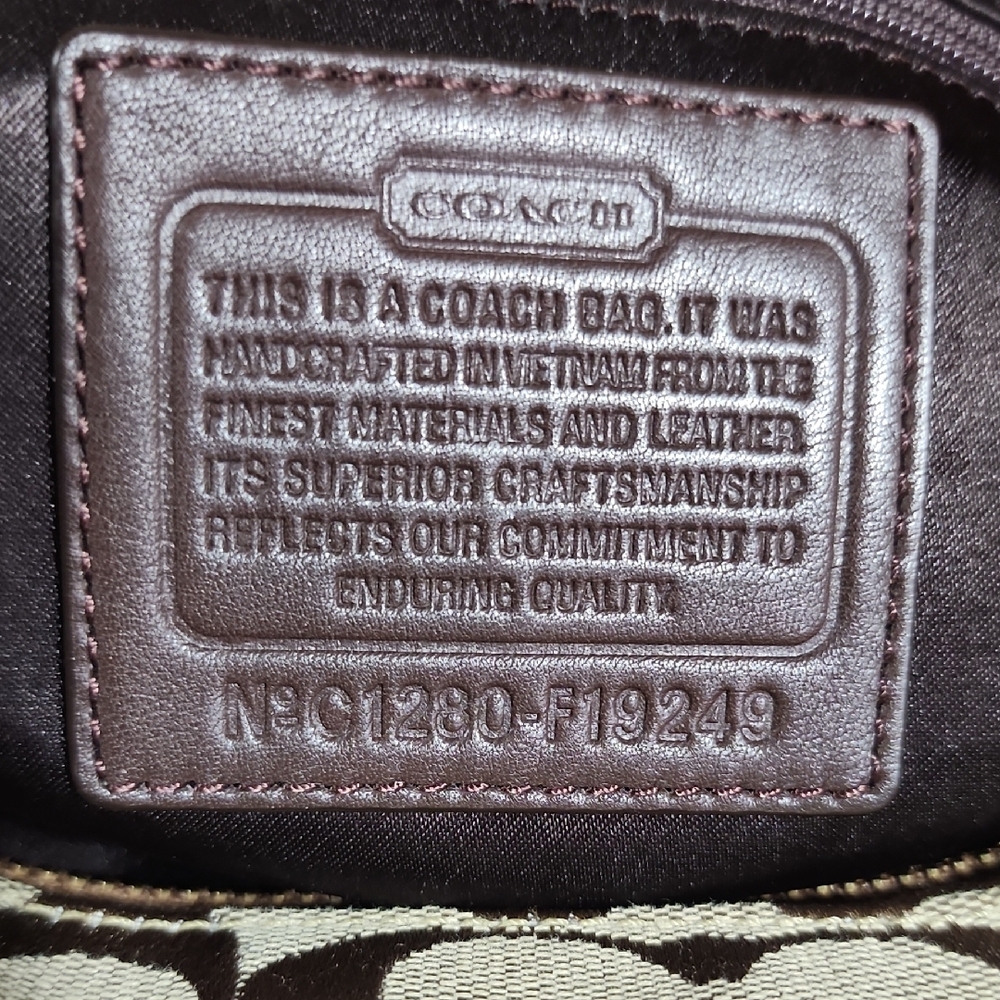 Coach Brown Shoulder Bag with Signature Monogram - Picture 9 of 14
